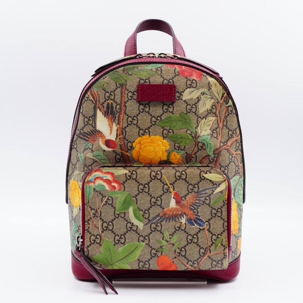 GUCCI GG Supreme Monogram Tian Web Day Backpack